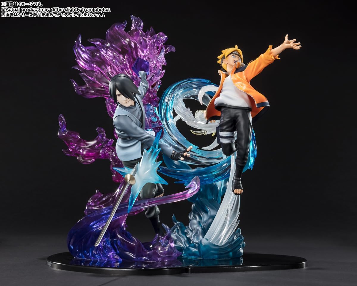 BANDAI TAMASHII NATIONS - Boruto: Naruto Next Generations - Sasuke Uchiha -Boruto- Kizuna Relation, Spirits FiguartsZERO Figure Boruto - Naruto Next Generations Black