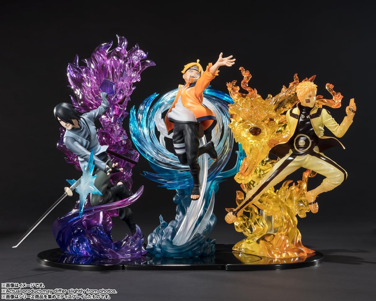 BANDAI TAMASHII NATIONS - Boruto: Naruto Next Generations - Sasuke Uchiha -Boruto- Kizuna Relation, Spirits FiguartsZERO Figure Boruto - Naruto Next Generations Black