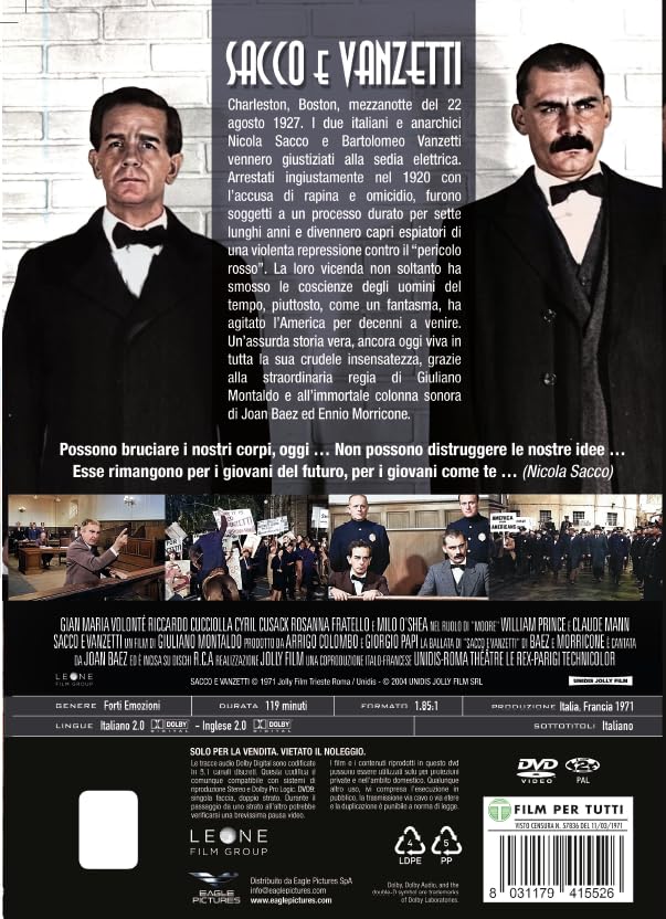 Sacco E Vanzetti - Dvd