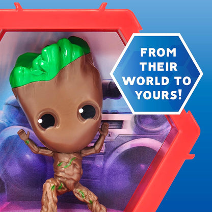 WOW! PODS 4D MARVEL Groot | Connectable Collectable Bobble-head figure that Bursts from their World into Yours | Wall or Shelf Display | MARVEL Toys and Gifts | Series 1 no. 409