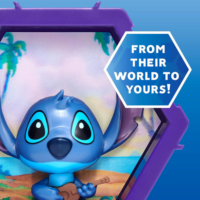 WOW! PODS 4D Disney Classic Stitch | Connectable Collectable Bobble-head character that Bursts from their World into Yours | Wall or Shelf Display | Disney Toys and Gifts | Series 1 no. 445