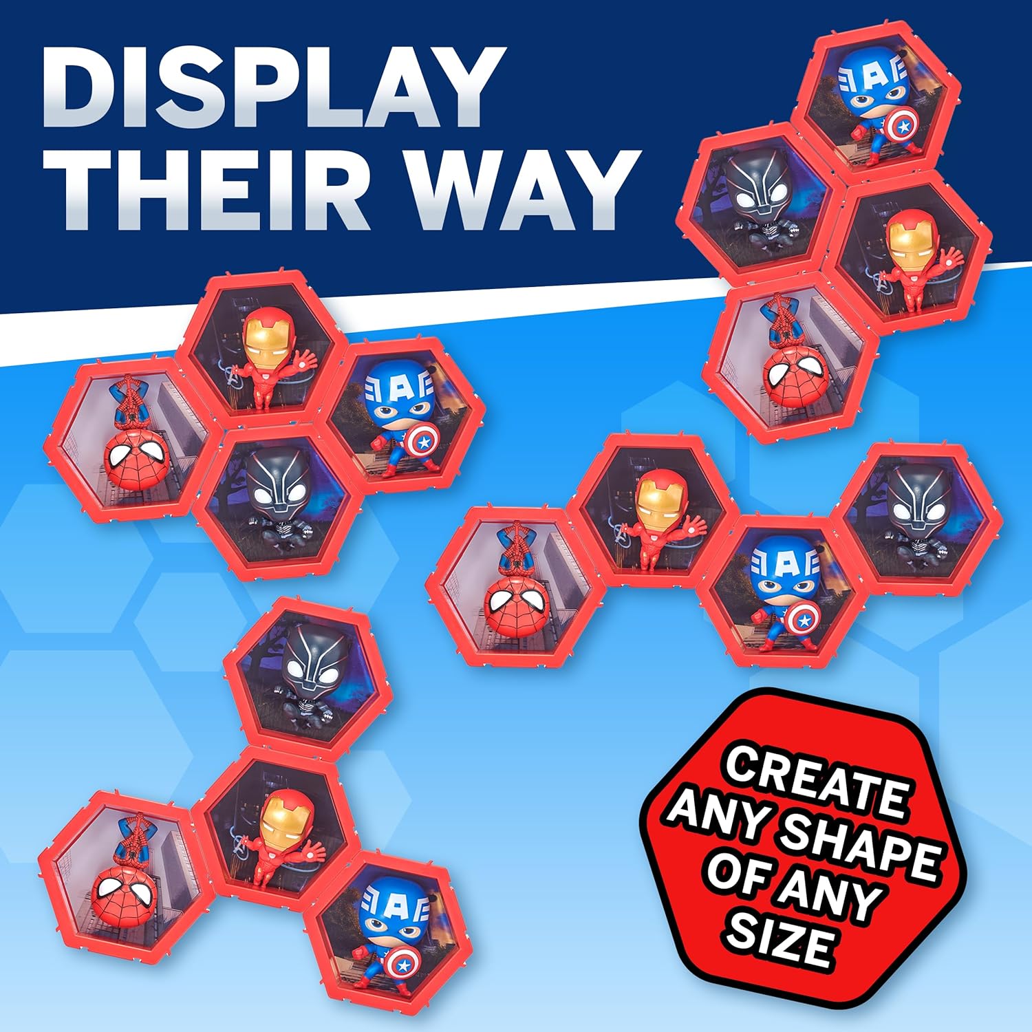 WOW! PODS - 4D Marvel Ironman, Unique Connectable Collectable Bobble-head figure that Bursts from their World into Yours, Wall or Shelf Display, Marvel Toys and Gifts, Series 1 no. 408