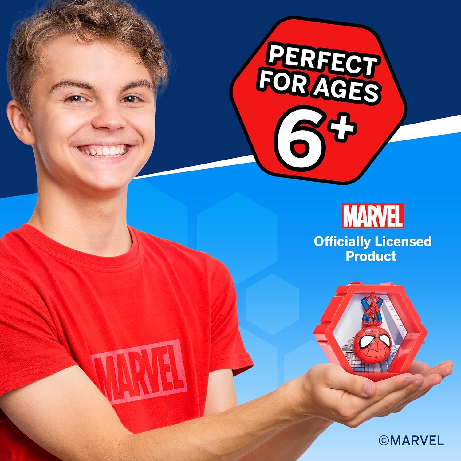WOW! PODS - 4D Marvel Spider-Man, Figura Coleccionable única conectable Que explota de su Mundo en el tuyo, exhibición de Pared o Estante, Juguetes y Regalos de Marvel, Serie 1 n.º 411