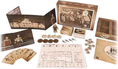 Megacorping - Uncomfortable Guests Board Game, Sepia (Invest