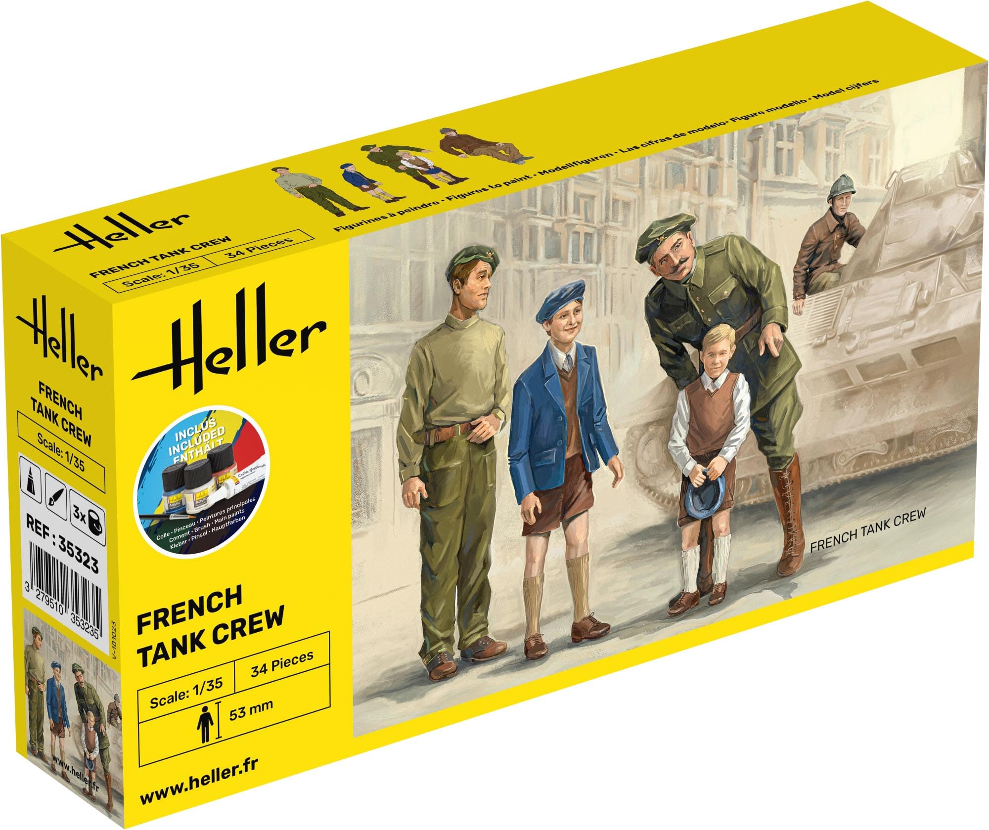 Heller 35323 Starter Kit French Tank Crew 1/35