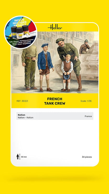 Heller 35323 Starter Kit French Tank Crew 1/35