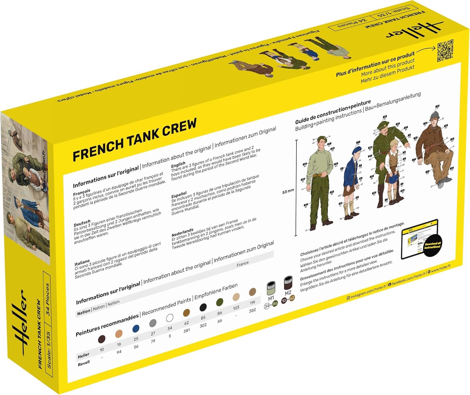 Heller 35323 Starter Kit French Tank Crew 1/35