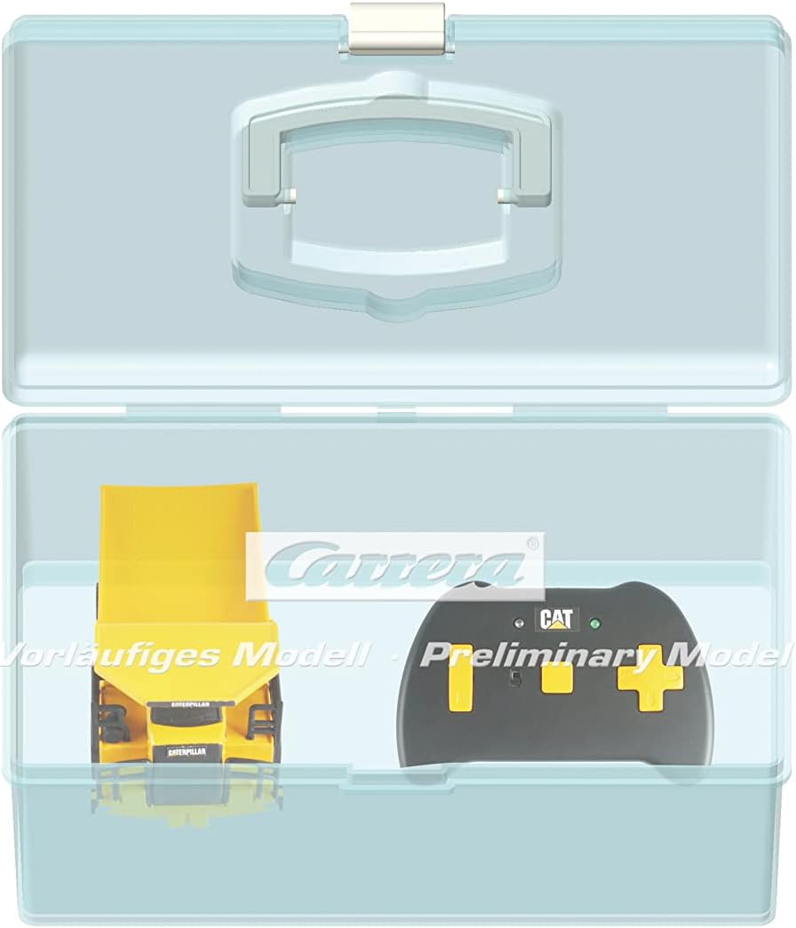 Carrera 37026004 1:64 RC CAT RC-770 Dump Truck Remote Control, Yellow