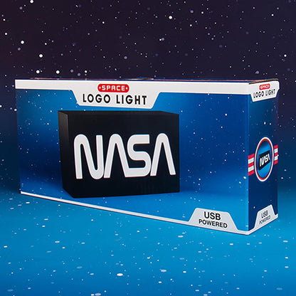 Fizz Creations NASA Logo Light. NASA Inspired Mood Light. USB Powered with Included Cable. 22cm Tall. NASA Inspired Merchandise. Novelty Lighting. LED Night Light.