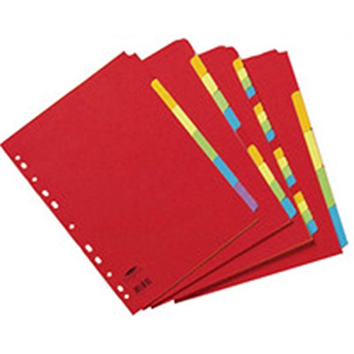 Concord A4 Assorted 6 Part Bright Divider, Pack of
