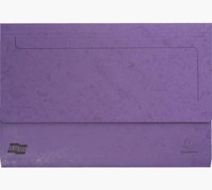 Exacompta Europa Document Wallets, 265gsm, Foolscap - Assorted Colours, Pack of 25
