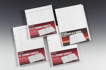 Rexel Twinlock 3C Crown - Hojas para libro de contabilidad dobles (100 unidades