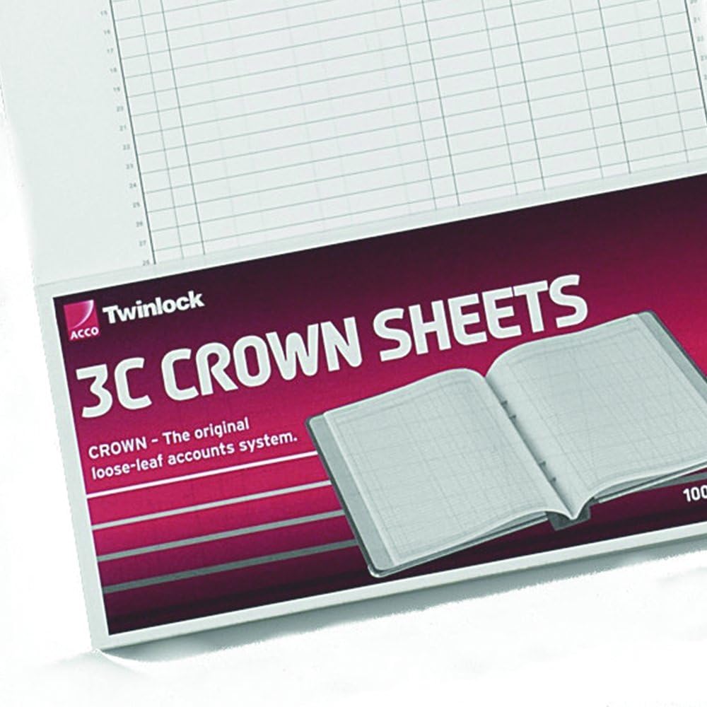 Rexel Twinlock 3C Crown - Hojas para libro de contabilidad dobles (100 unidades