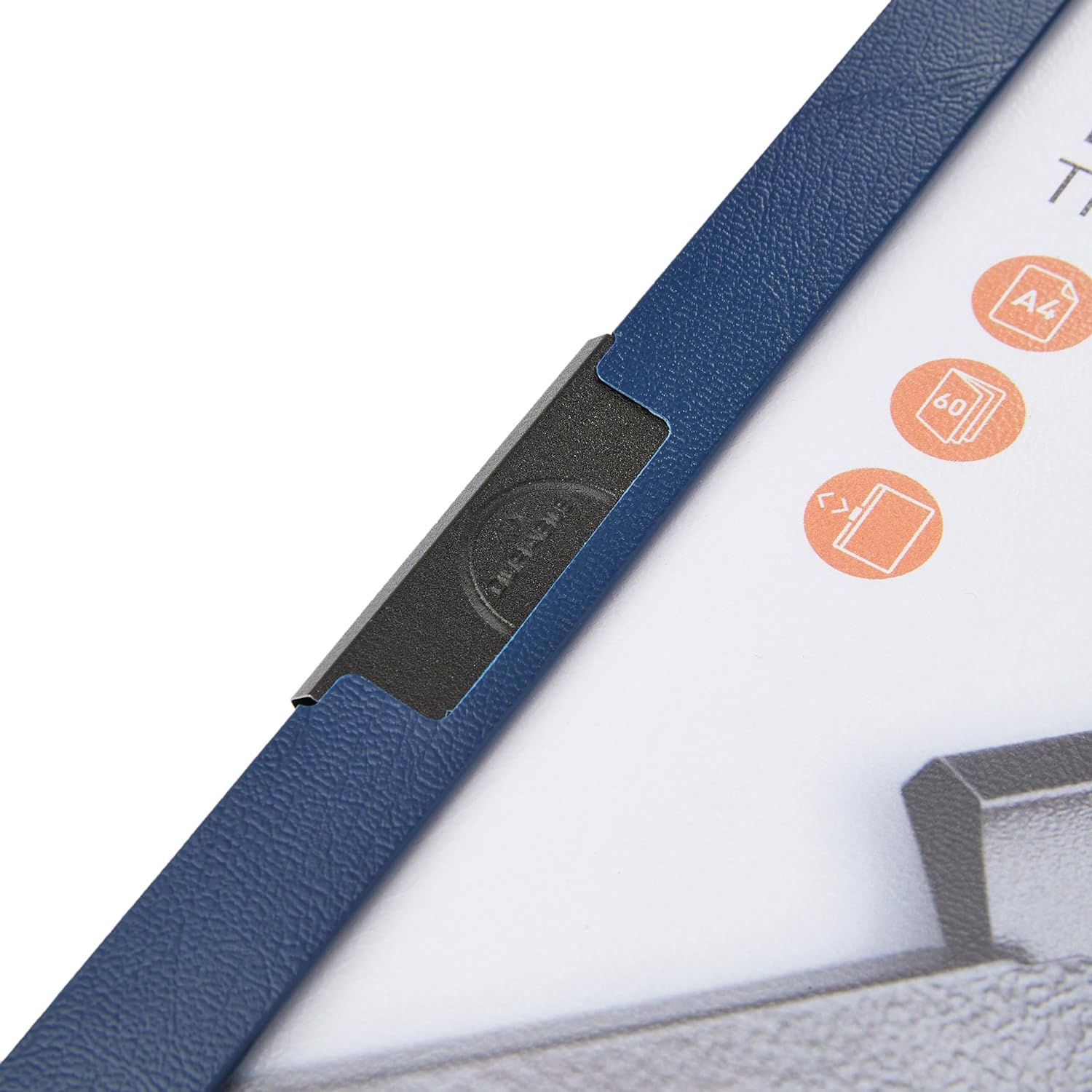 Durable DURAClip 60 A4 Clip Folder | Holds Up to 60 Sheets of A4 Paper | Robust Metal Sprung Clip | Pack of 25 Midnight Blue Coloured Files
