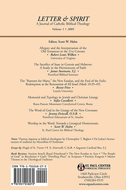 Letter & Spirit, Vol. 1: Reading Salvation: Word, Worship, and the Mysteries