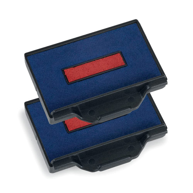 Trodat Swop Pads 6/53/2 Replacement Ink Pads - Red/Blue, 668476