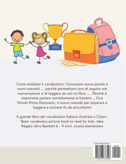 First Words Primo Dizionario Malese-Italiano di Base. Bilingue Attività bambini libro