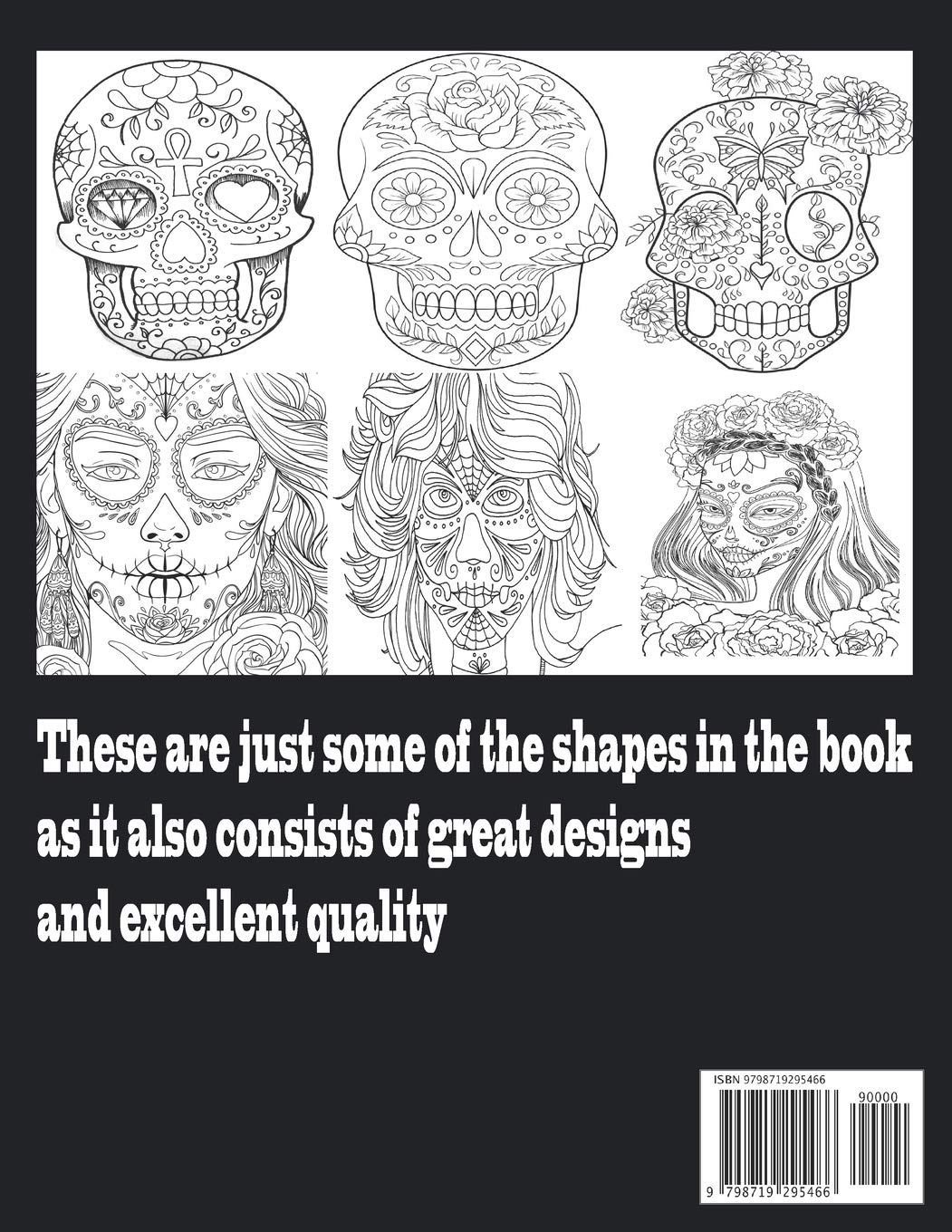 Sugar Skulls coloring book for adults