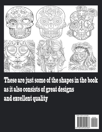 Sugar Skulls coloring book for adults