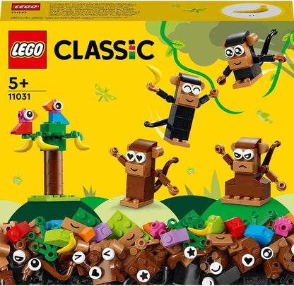LEGO 11031 Classic Creative Monkey Fun Creative Play With 4 Buildable Monkeys Ideal for Young Builders 5+ 135 Pieces