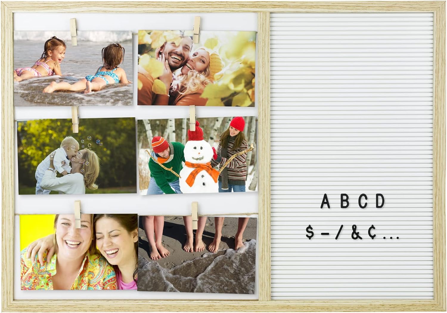 Houten Memobord en Fotolijst MDF 57x41cm