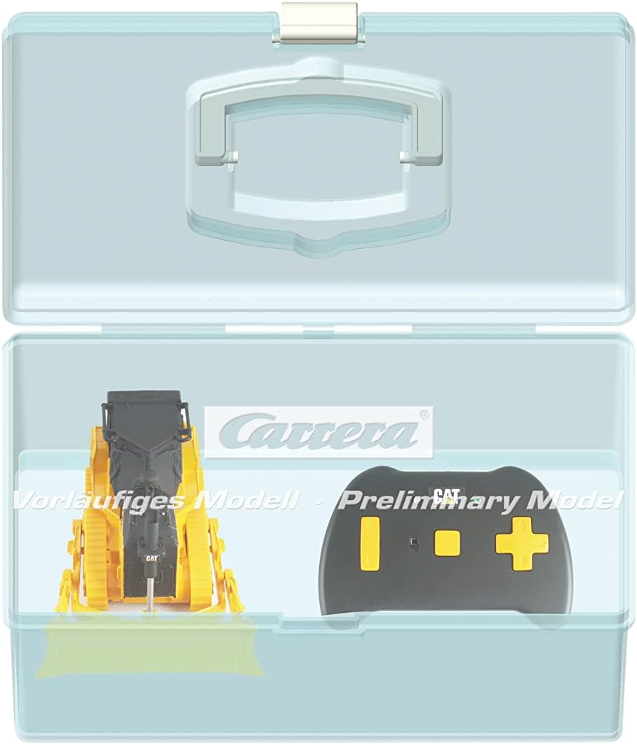 Carrera 37026002 1:64 RC CAT D7E Bulldozer Remote Control, Yellow