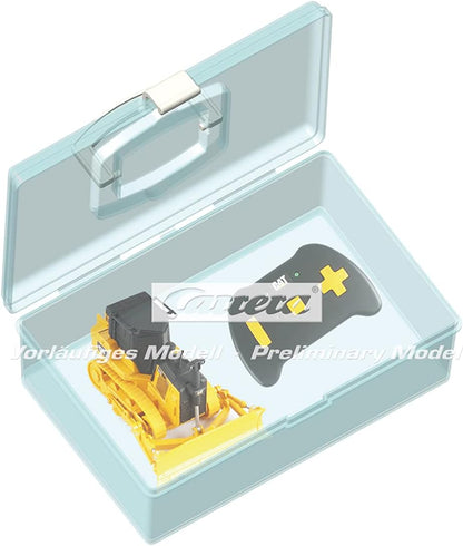 Carrera 37026002 1:64 RC CAT D7E Bulldozer Remote Control, Yellow