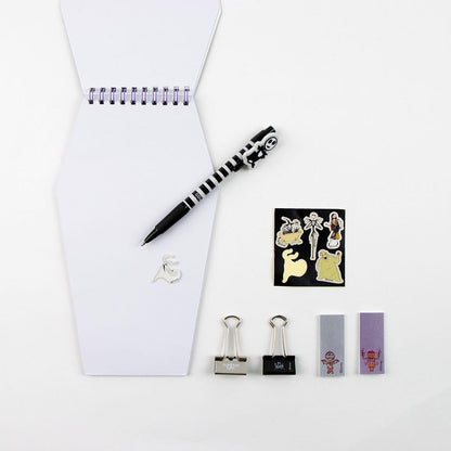 CERDÁ LIFE´S LITTLE MOMENTS Nightmare Before Christmas Stationery Set - Includes Notebook, Pen, Stickers, Notes and Tweezers - Stationery Accessories - Original Product Designed in Spain