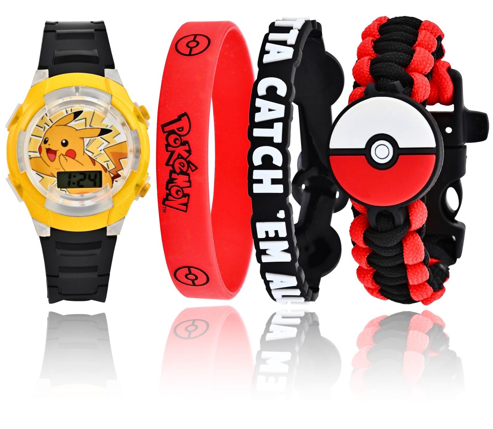 Accutime Reloj Casual POK40055, Amarillo, Negro, Rojo