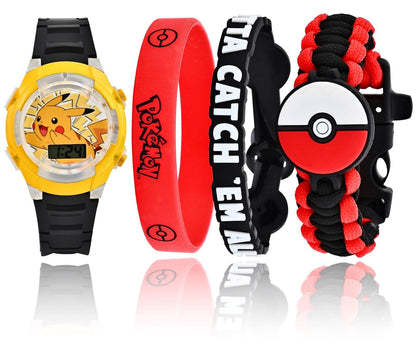 Accutime Reloj Casual POK40055, Amarillo, Negro, Rojo