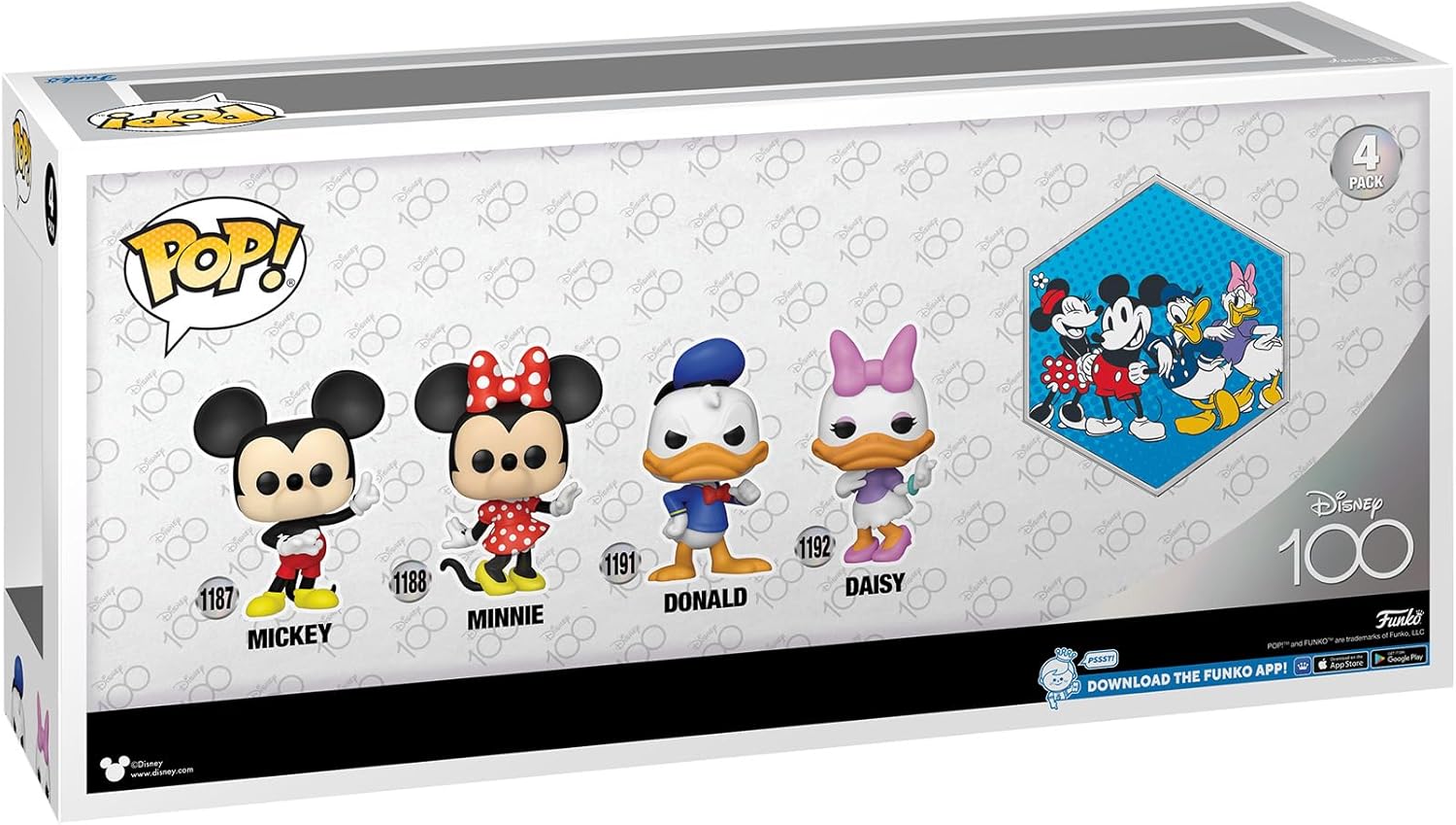 Funko Pop! Disney: Disney Classics 4PK - Daisy Duck - Collectable Vinyl Figure - Gift Idea - Official Merchandise - Toys for Kids & Adults - Movies Fans - Model Figure for Collectors and Display