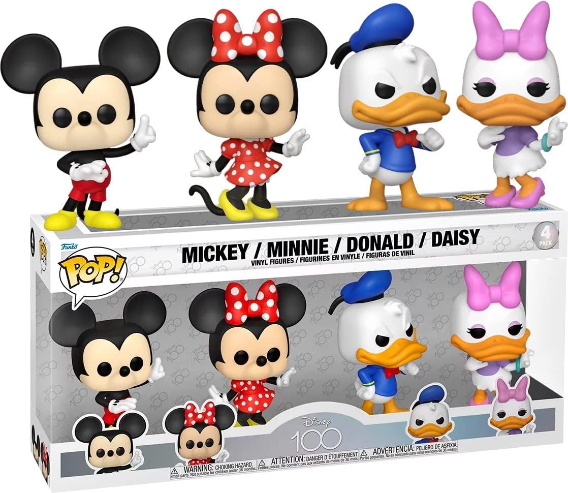 Funko Pop! Disney: Disney Classics 4PK - Daisy Duck - Collectable Vinyl Figure - Gift Idea - Official Merchandise - Toys for Kids & Adults - Movies Fans - Model Figure for Collectors and Display