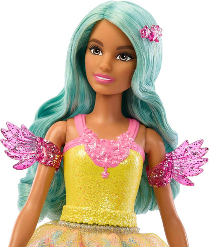 Barbie Un Toque de Magia Teresa Muñeca Pelo Azul con Look fantasía, Mascota, Peine y Accesorios, Juguete +3 años (Mattel HLC36