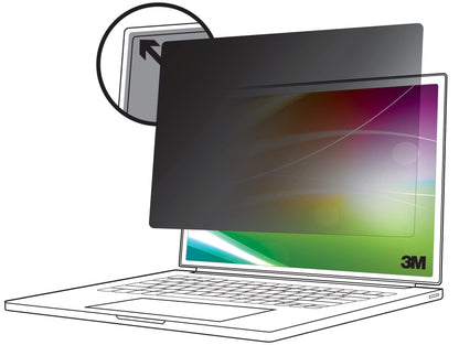 3M Bright Screen Privacy Filter - Notebook Privacy Filter - For Full Screen Laptop - Removable - Flip - 14`` - Black