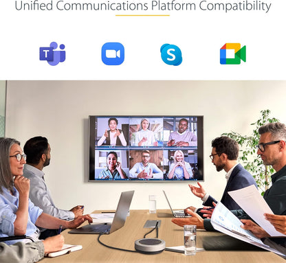 StarTech.com USB-C Speakerphone Docking Station, Mini Portable Conference Speaker and Audio Dock, USB-C to VGA/4K HDMI, 2x USB-A Hub, Mic/Speaker, Teams/Zoom/Softphone Speakerphone (DKTBRSPMPD