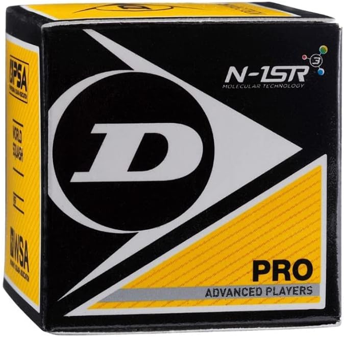 Pro Squash Ball Double Yellow Dot standard size
