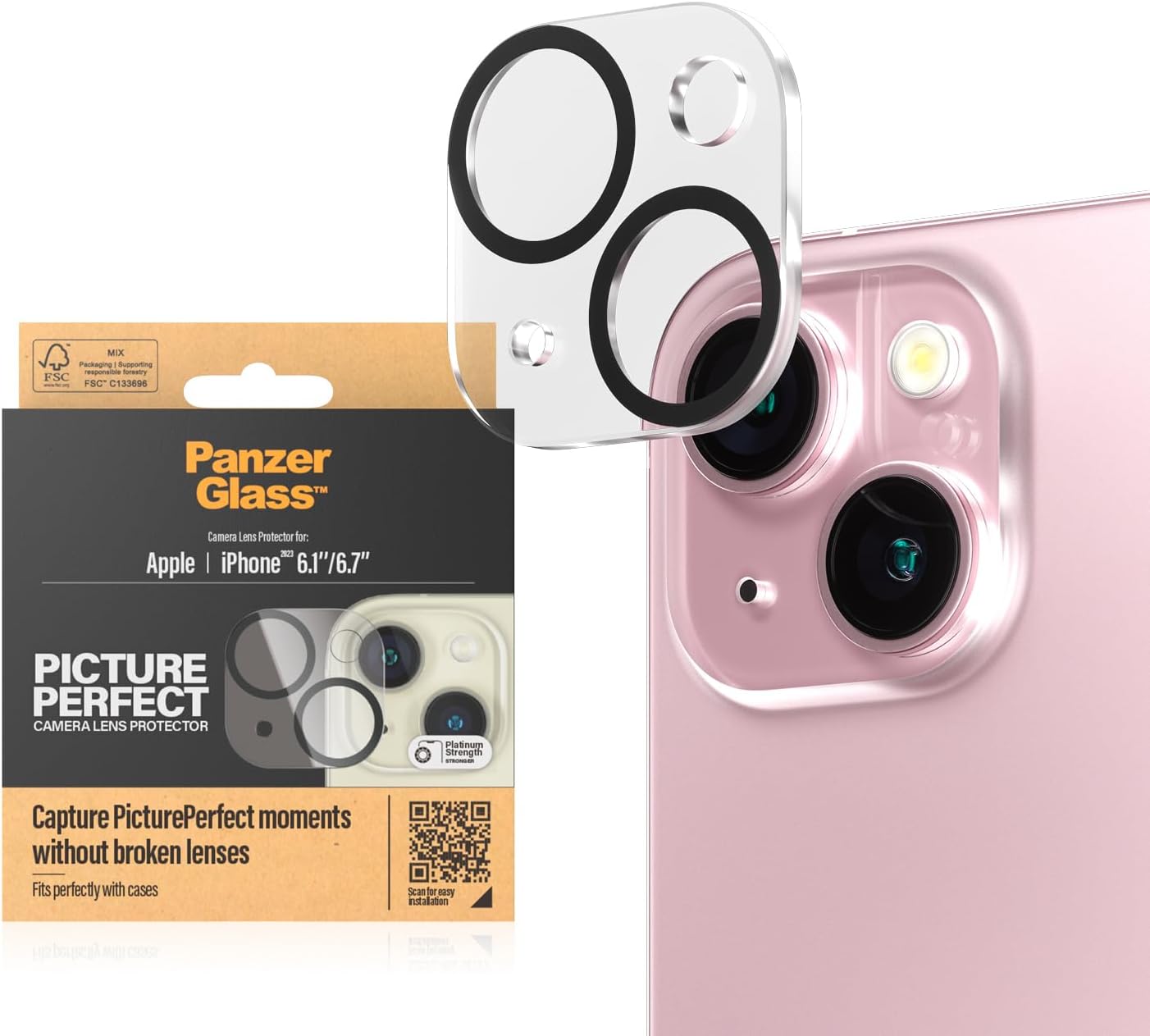 PanzerGlass Picture Perfect Lens Protector for iPhone 15/iPhone 15 Plus