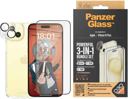PanzerGlass 3-in-1-Pack iPhone 15 Plus