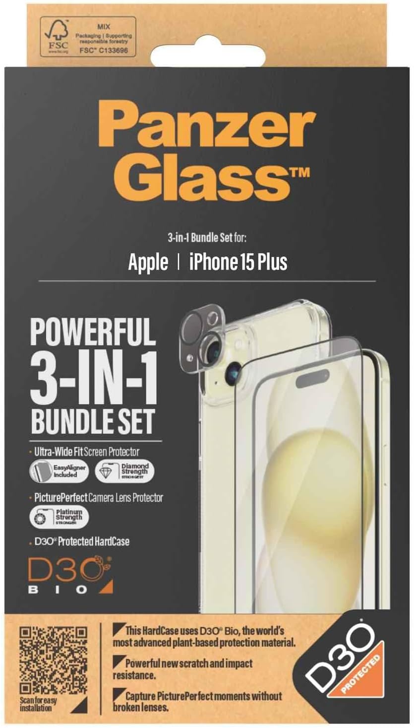 PanzerGlass 3-in-1-Pack iPhone 15 Plus
