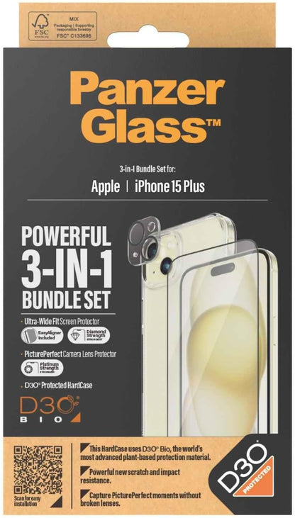 PanzerGlass 3-in-1-Pack iPhone 15 Plus