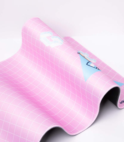 Grupo Erik Pusheen Rose Collection XXL Mouse Mat Desk Pad 31.5 x 13.78 Inch Non-Slip Rubber Base, Gaming, Keyboard Mouse Mat - Pusheen Gifts - Pink Mouse Mat - Pink Mouse Pad - Pink Gaming