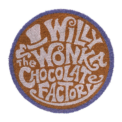 Grupo Erik Kokosmatte Fußmatte Willy Wonka Wonka Schokolade Schmutzfangmatte 60x40 - Fußabtreter Außen und Fußmatte Innen - Türvorleger mit Offizieller Lizenz 60x40 cm Lila