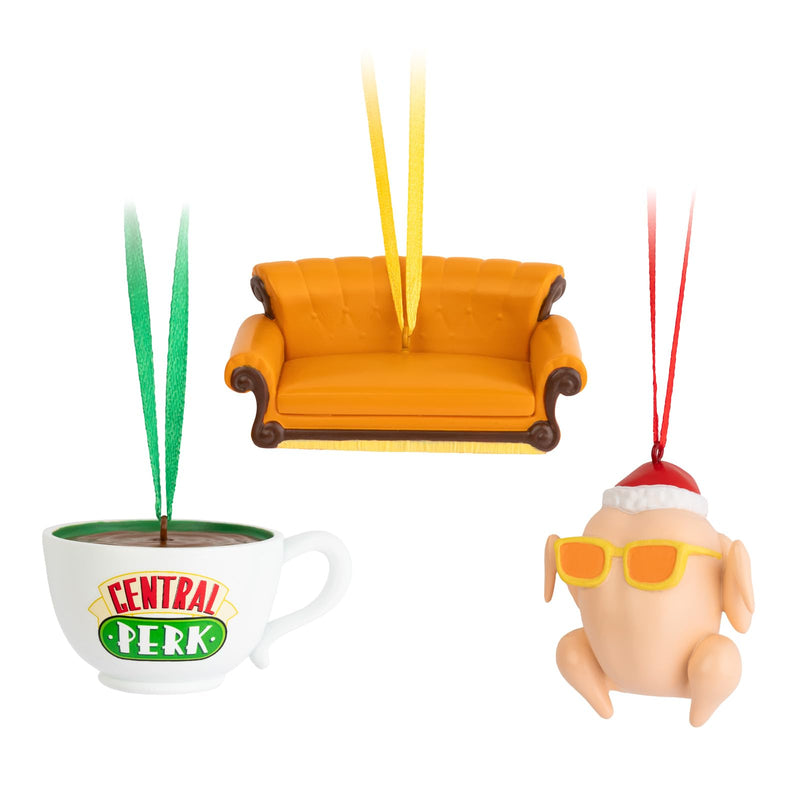 Grupo Erik Weihnachtsbaumschmuck Figuren Set Friends - Weihnachtsdeko Christbaumschmuck Weihnachtsbaum Schmuck - Tannenbaumschmuck 3 Stück - Offizielles Friends Merchandise