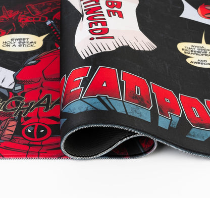 Grupo Erik Marvel Deadpool XXL Mouse Mat | Desk Pad | 31.5" x 13.78" | Non-Slip Rubber Base Mouse Pad, Gaming Mouse Pad, Keyboard Mouse Mat | Marvel Gifts