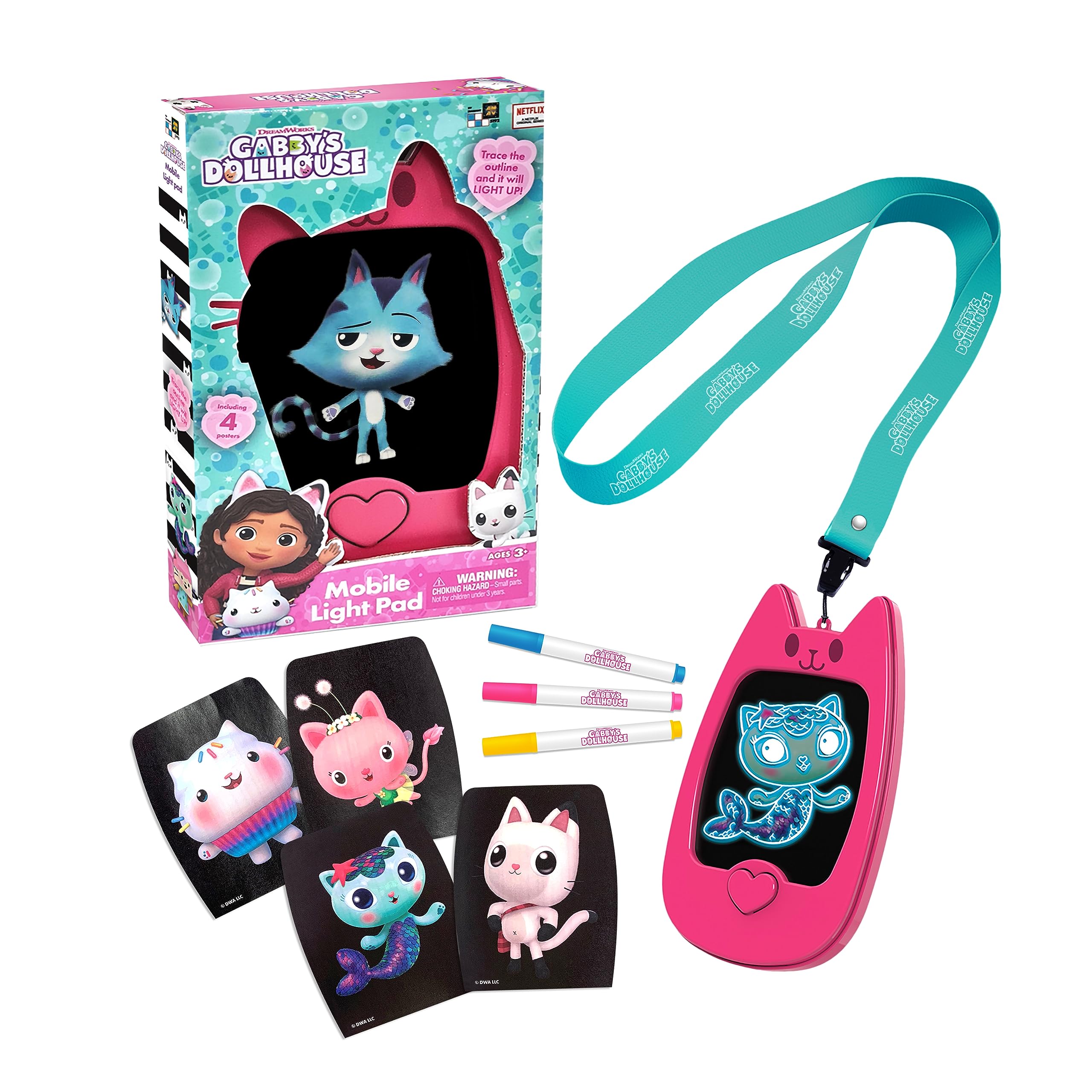 Gabbys Dollhouse Mobile Light Up Drawing Board