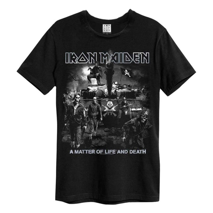 Amplified Iron Maiden Life Or Death Charcoal T-Shirt