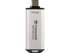 Transcend TS512GESD310S Portable SSD, 512 GB, High Speed, Up to 1050 MB/s, Ultra Small, Lightweight 0.4 oz (11 g), Supports Type-A/Type-C PS4/PS5, Tested to Work with USB 10Gbps, Silver
