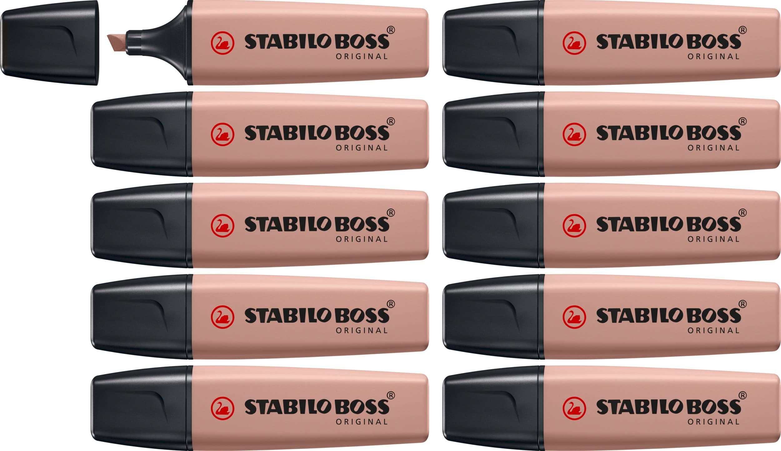 Highlighter - STABILO BOSS ORIGINAL NatureCOLORS - Pack of 10