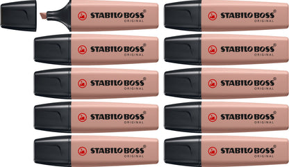 Highlighter - STABILO BOSS ORIGINAL NatureCOLORS - Pack of 10