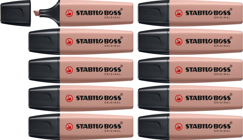 Highlighter - STABILO BOSS ORIGINAL NatureCOLORS - Pack of 10